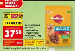 Biedronka Sucha karma dla psa z wołowiną i warzywami Pedigree Adult oferta