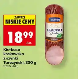 Biedronka Kiełbasa krakowska sucha z szynki Tarczyński oferta