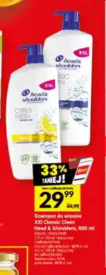 Twój Market Szampon do włosów XXL Citrus Fresh Head & Shoulders oferta