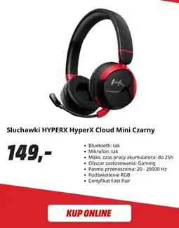 Media Markt Słuchawki HyperX HyperX Cloud Mini czarny oferta