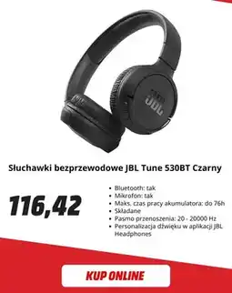Media Markt Słuchawki bezprzewodowe Jbl Tune 530BT czarny oferta