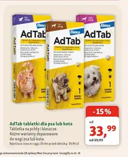 Maxi Zoo Tabletki na pchły i kleszcze dla psa lub kota AdTab oferta