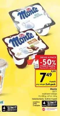 Intermarche Deser Monte White Milchcreme 4-pak Zott oferta