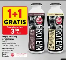 Intermarche Napój mleczny proteinowy czekoladowy Zott oferta