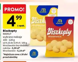 Intermarche Biszkopty Wrocławskie bez dodatku cukrów Mamut oferta