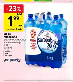 Intermarche Woda mineralna Staropolanka 2000 oferta