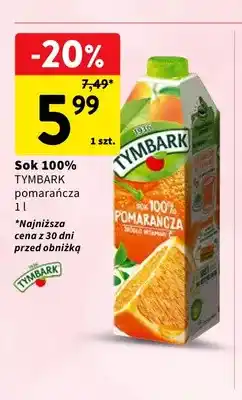 Intermarche Sok Tymbark pomarańcza 100% oferta