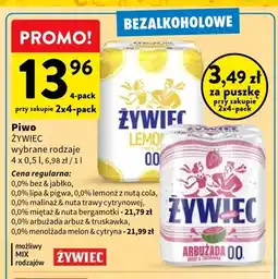 Intermarche Piwo bezalkoholowe Żywiec bez & jabłko 4-pak oferta