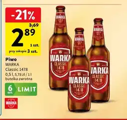 Intermarche Piwo Warka Classic 1478 oferta