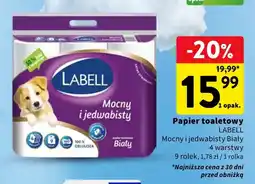 Intermarche Papier toaletowy Labell Mocny i jedwabisty biały 4 warstwy 9-pak oferta