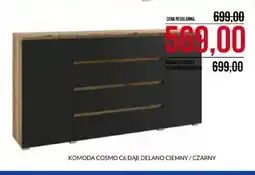 Abra Komoda Cosmo C6 dąb delano ciemny / czarny oferta