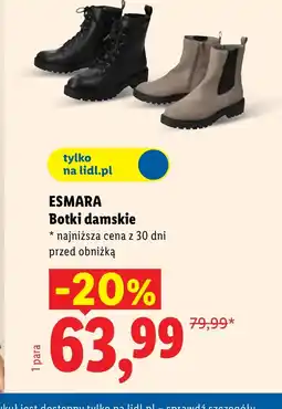 Lidl Botki damskie Esmara oferta