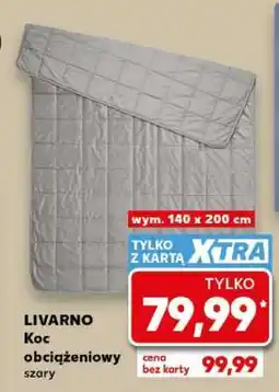Kaufland LIVARNO Koc obciążeniowy szary oferta