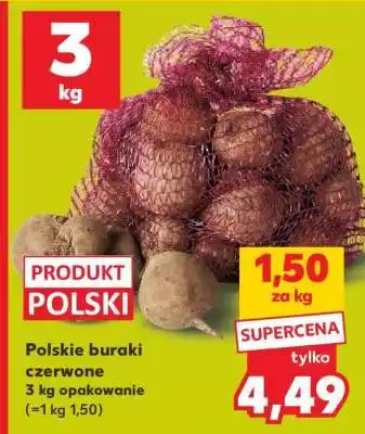 Kaufland Polskie buraki czerwone 3 kg opakowanie oferta