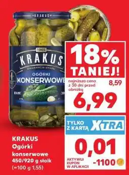 Kaufland KRAKUS Ogórki konserwowe oferta
