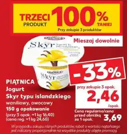 Kaufland PIĄTNICA Jogurt Skyr typu islandzkiego waniliowy, owocowy oferta