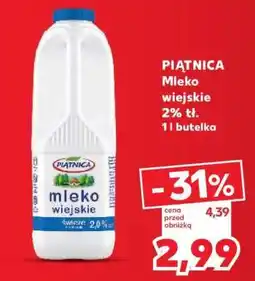 Kaufland PIĄTNICA Mleko wiejskie 2% tł. 1 l butelka oferta