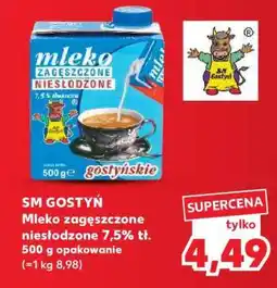 Kaufland SM GOSTYŃ Mleko zagęszczone niesłodzone 7,5% tł oferta