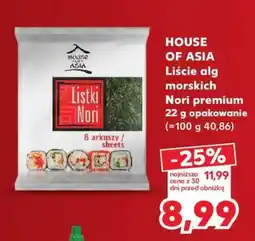 Kaufland HOUSE OF ASIA Liście alg morskich Nori premium 22 g opakowanie oferta