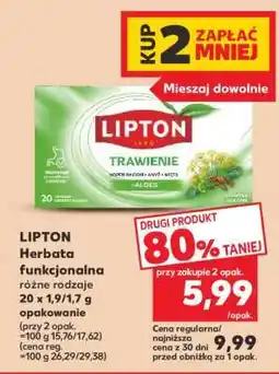 Kaufland LIPTON Herbata funkcjonalna różne rodzaje 20 x 1,9/1,7 g opakowanie oferta