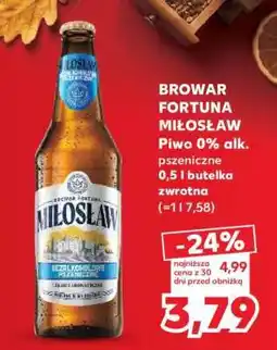 Kaufland BROWAR FORTUNA MIŁOSŁAW Piwo 0% alk oferta