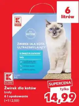 Kaufland Żwirek dla kotów biały oferta