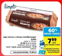 Carrefour Jaja od kur z chowu ściółkowego oferta