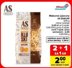 Carrefour Makaron jajeczny AS BABUNI oferta