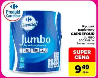 Carrefour Ręcznik papierowy Carrefour JUMBO oferta