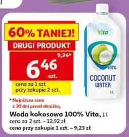 Auchan Woda kokosowa 100% Vita, 1 l oferta