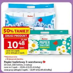 Auchan Papier toaletowy 3-warstwowy oferta