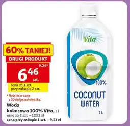 Auchan Woda kokosowa 100% Vita, 1l oferta