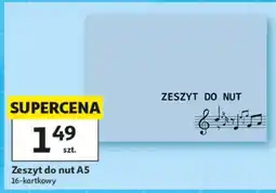 Auchan Zeszyt do nut A5 oferta