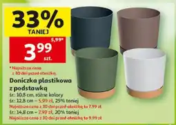 Auchan Doniczka plastikowa z podstawką oferta