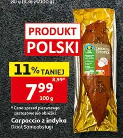 Auchan Carpaccio z indyka oferta