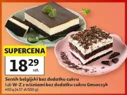Auchan Sernik belgijski bez dodatku cukru lub W-Z z wiśniami bez dodatku cukru Gmurczyk oferta
