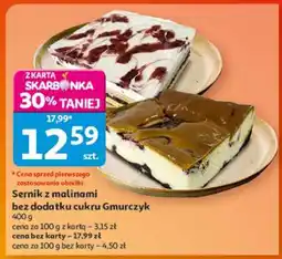 Auchan Sernik z malinami bez dodatku cukru Gmurczyk oferta
