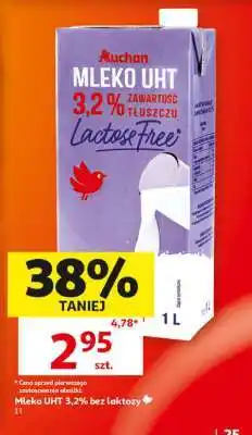 Auchan Mleko UHT 3,2% bez laktozy oferta