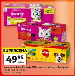 Auchan Karma mokra dla kota Whiskas lub dla psa Pedigree oferta