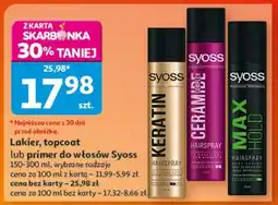 Auchan Lakier, topcoat lub primer do włosów Syoss oferta