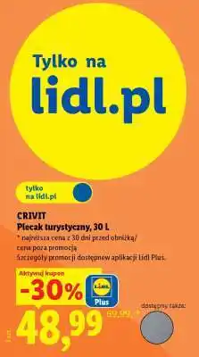 Lidl Crivit Plecak turystyczny, 30 L oferta