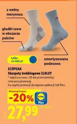 Lidl ICEPEAK Skarpety trekkingowe ILKLEY oferta