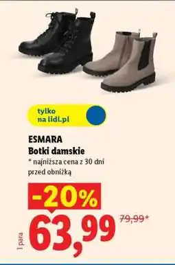Lidl Esmara: Botki damskie oferta