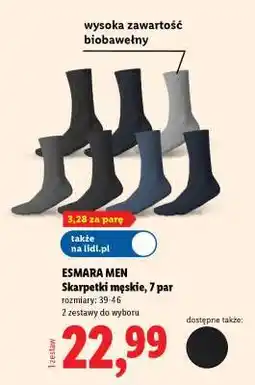 Lidl ESMARA MEN Skarpetki męskie, 7 par oferta
