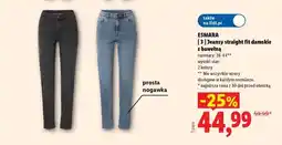 Lidl ESMARA Jeansy straight fit damskie z bawełną oferta