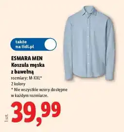 Lidl ESMARA MEN Koszula męska z bawełną oferta