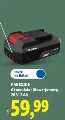 Lidl PARKSIDE Akumulator litowo-jonowy 20 V, 2 Ah oferta
