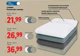 Lidl LIVARNO Prześcieradło z bawełny 90-100 x 200 cm oferta