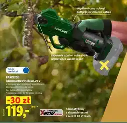 Lidl PARKSIDE Akumulatorowy sekator 20 V oferta