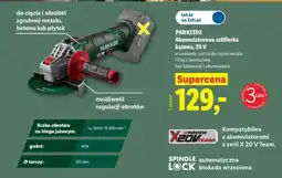 Lidl Parkside Akumulatorowa szlifierka kątowa 20 V oferta